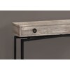 Monarch Specialties Accent Table - 42"L / Taupe Reclaimed Wood/ Black Console I 3455